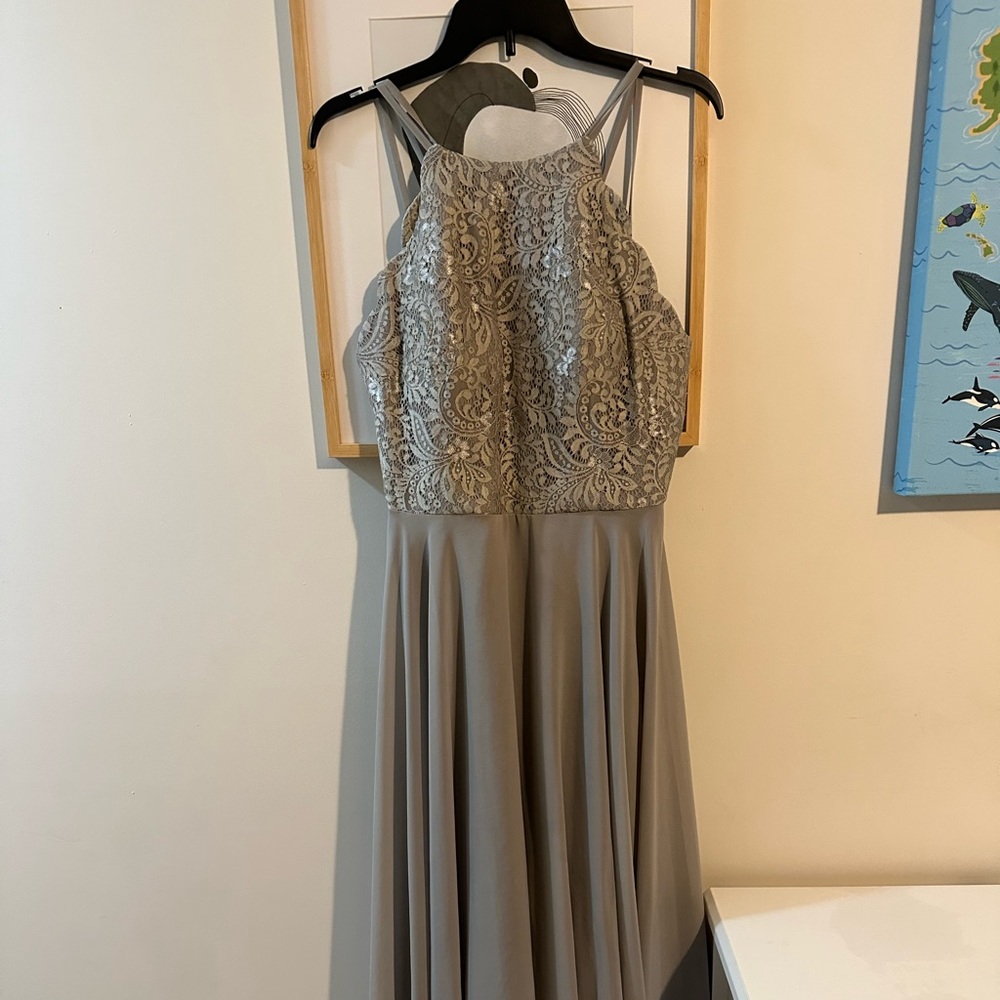 Grey bridesmaid dress
